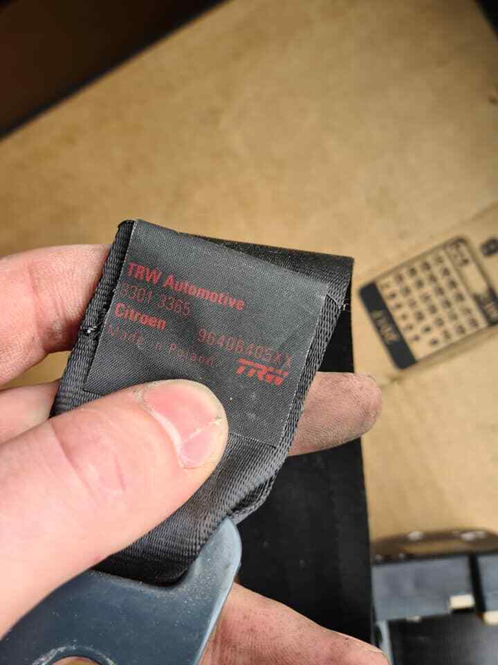 CITROEN C3 PASSENGER SIDE FRONT NSF SEAT BELT 96408405XX 2002-2005 