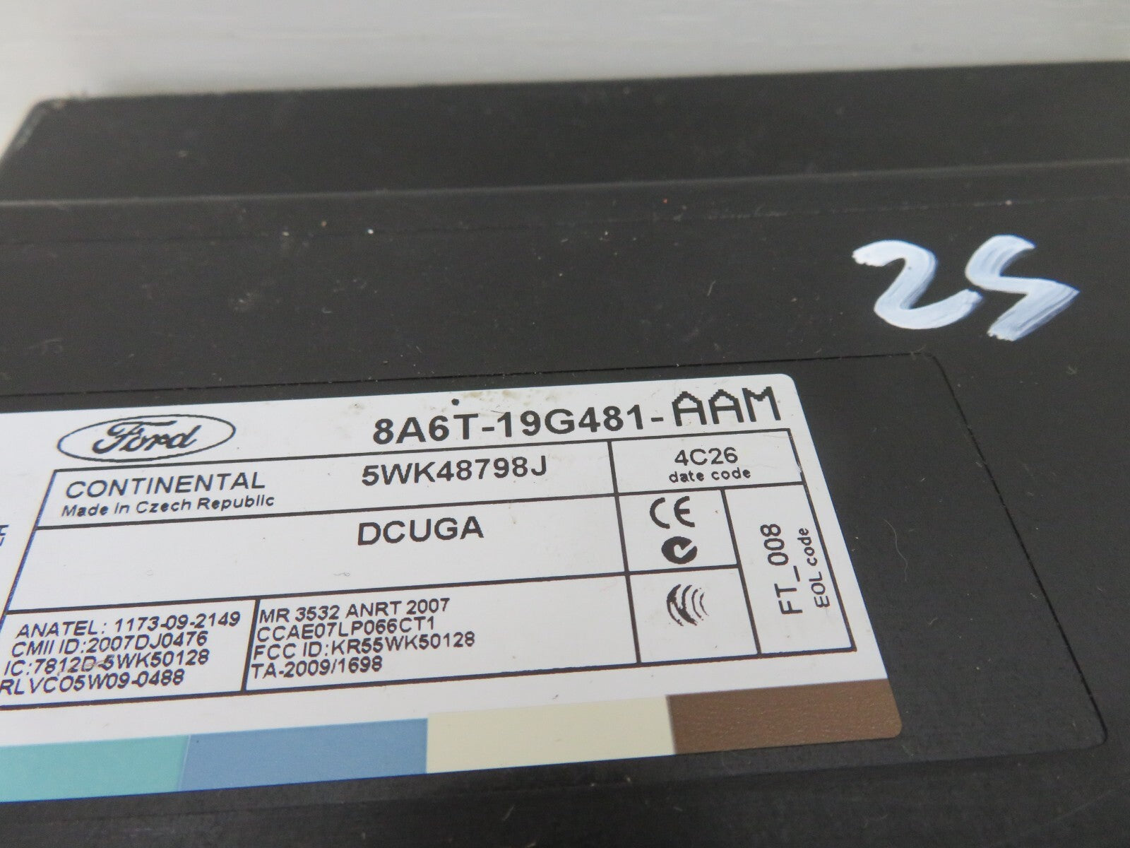 FORD FIESTA MK7 ST180 CENTRAL LOCKING MODULE 8A6T-19G481-AAM 2013-2017