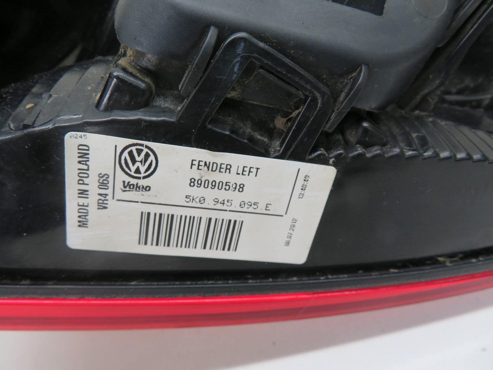 VW GOLF MK6 NS PASSENGER REAR TAIL LIGHT 5K0945095E 2009-2013 REF-3