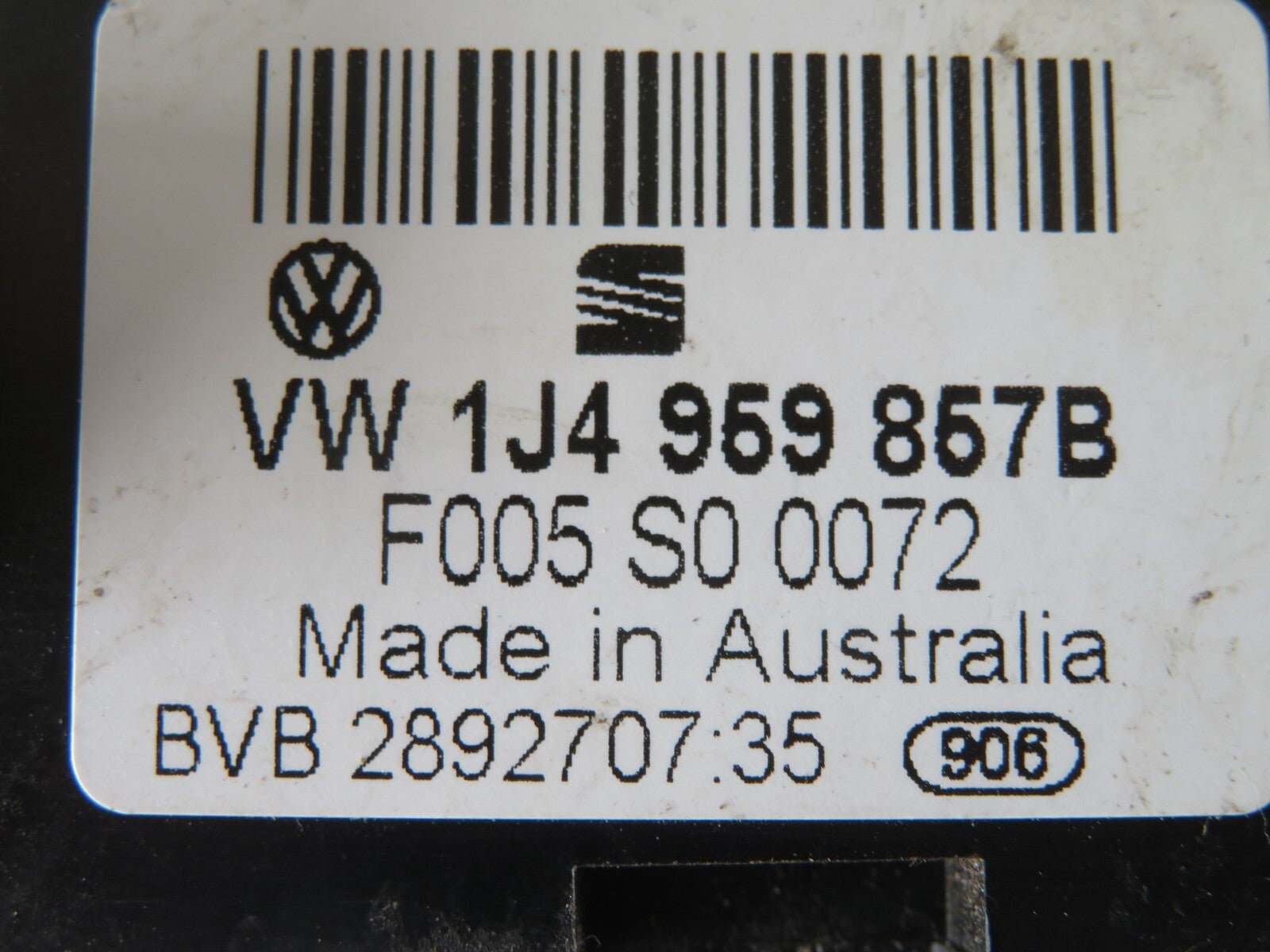 VOLKSWAGEN VW GOLF MK4 OS DRIVER WINDOW SWITCHES 1J4969857B 1998-2004 AMS1703