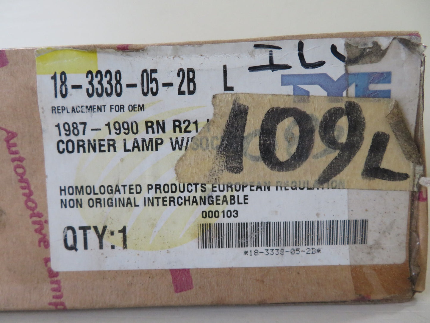 NS PASSENGER LH FRONT INDICATOR LIGHT FOR RENAULT 21 1987-1990 18-3338-05-2B