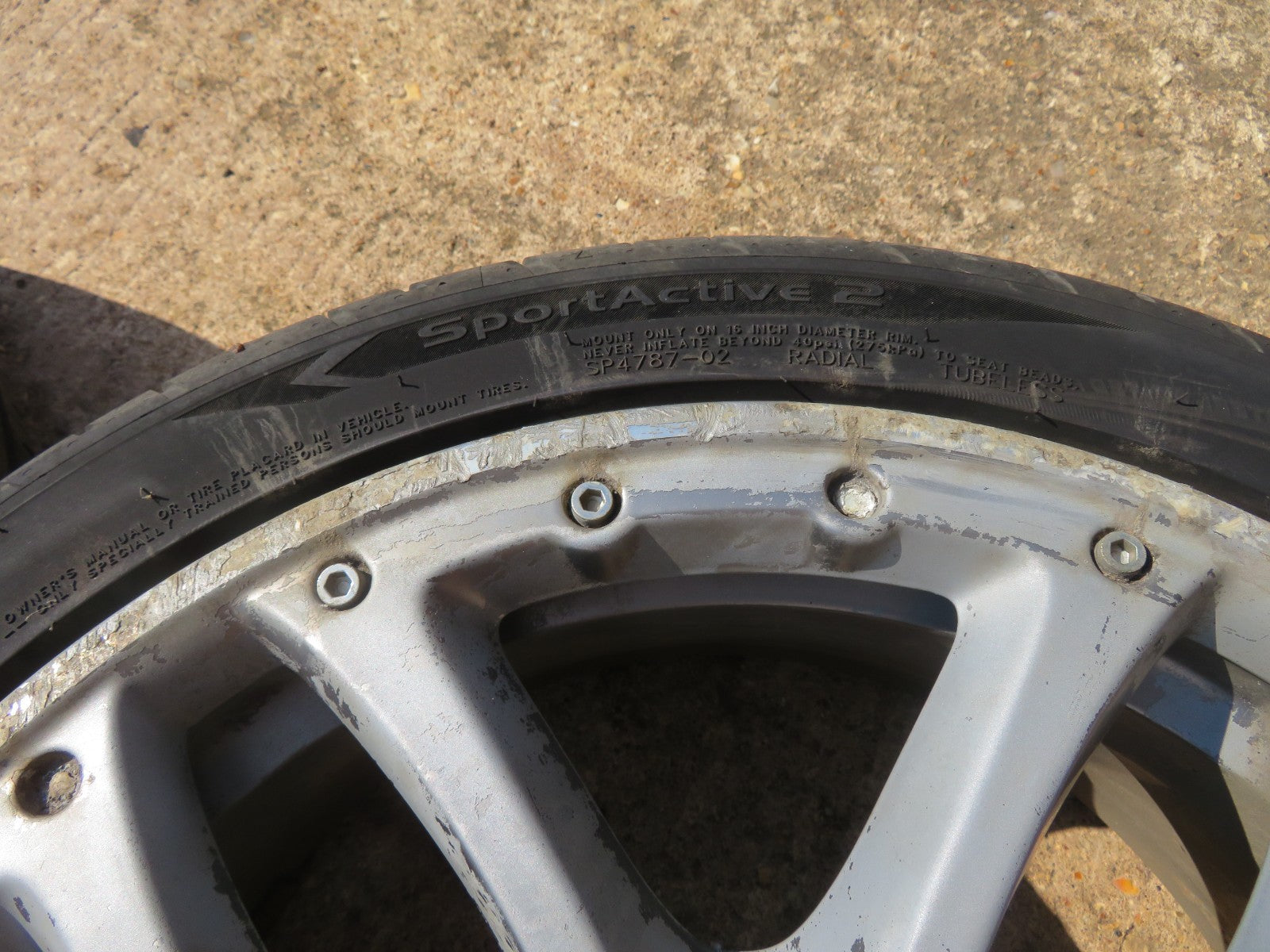 FIAT 500 DIESEL EDITION R16 16" ALLOY WHEELS WITH TYRES 518346260 NEED REFURB