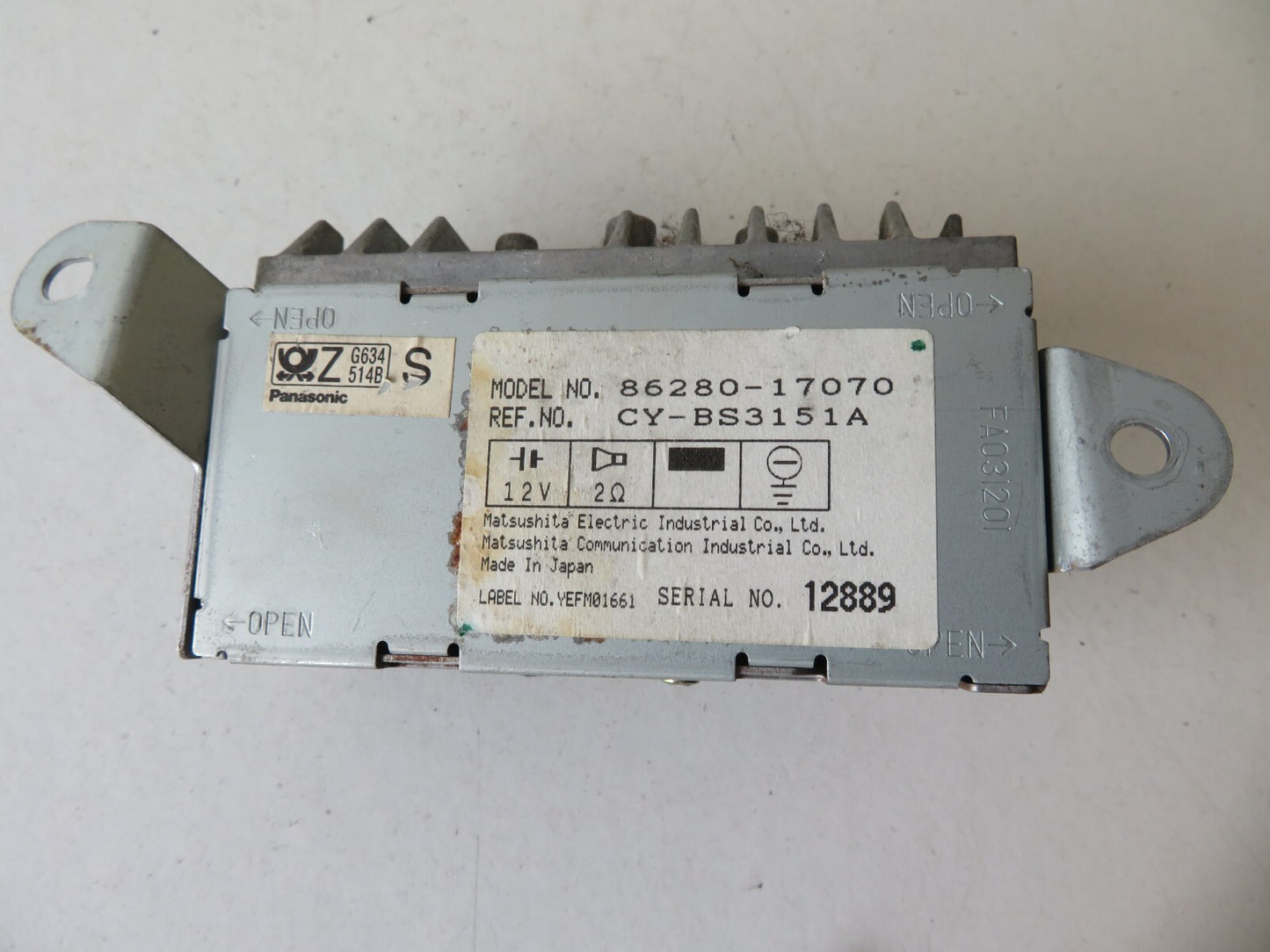 TOYOTA MR2 MK2 DRIVER SIDE SUBWOOFER AMPLIFIER 86280-17070 90-00 AS4 SA-2