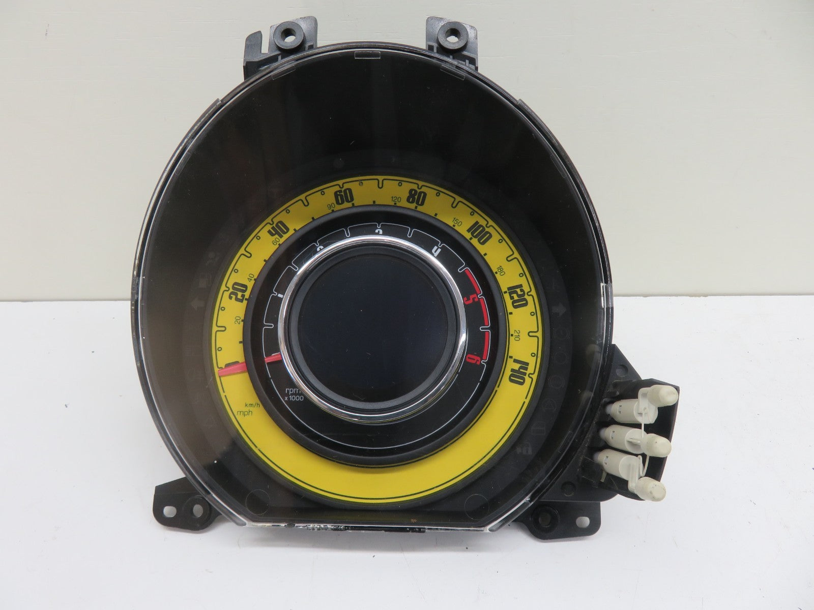 FIAT 500 1.2 PETROL INSTRUMENT SPEEDO CLUSTER DIESEL EDITION YELLOW FACE 2010-13
