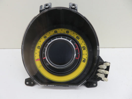 FIAT 500 1.2 PETROL INSTRUMENT SPEEDO CLUSTER DIESEL EDITION YELLOW FACE 2010-13