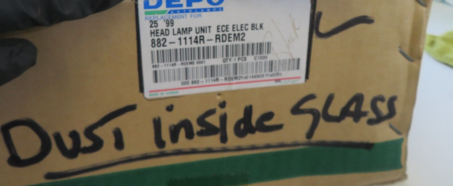 OS DRIVER HEADLIGHT RH DEPO 882-1114R-RDEM2 FITS ROVER 25 1999-2003 #LMS4