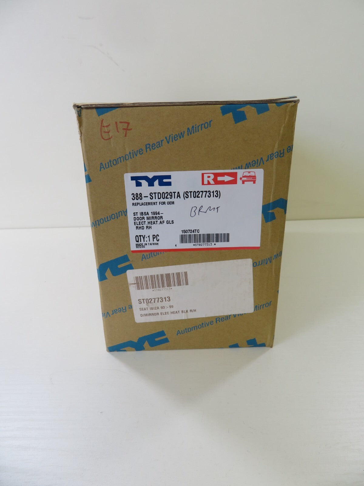 OS RH TYC DOOR WING MIRROR FOR SEAT IBIZA 388-STD029TA 1993-1999 BRMT