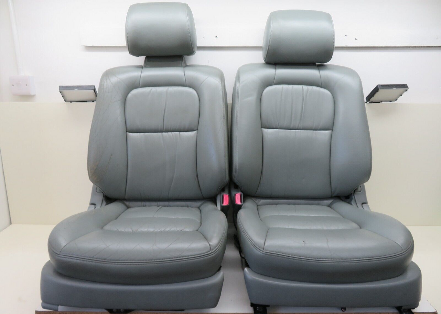 TOYOTA LEXUS SOARER SC400 FRONT GREY LEATHER SEATS PAIR (SEE PHOTOS)  1991-1999