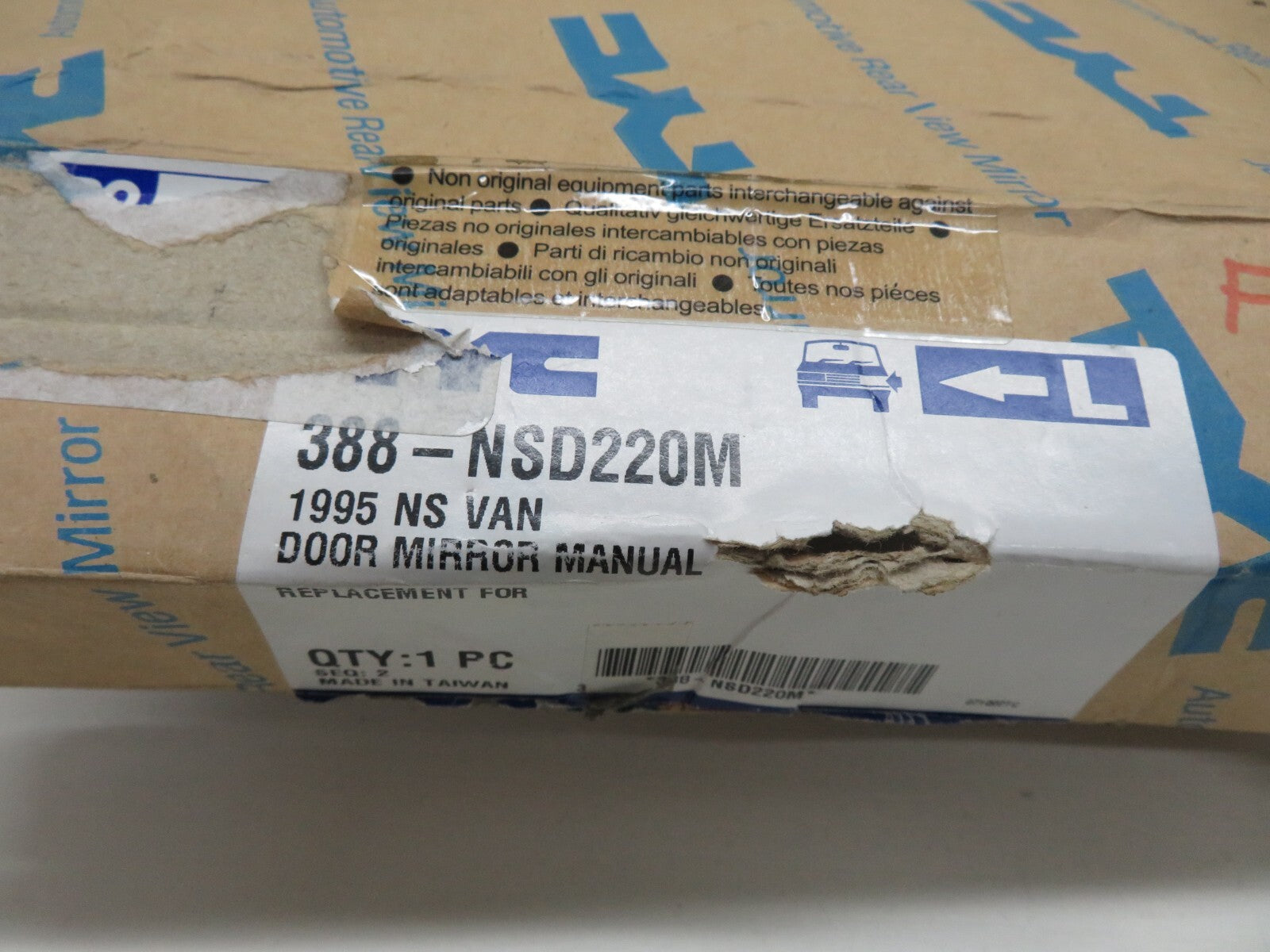 NS PASSENGER DOOR WING MIRROR FOR NISSAN SERENA 388-NSD220M 1991-2001