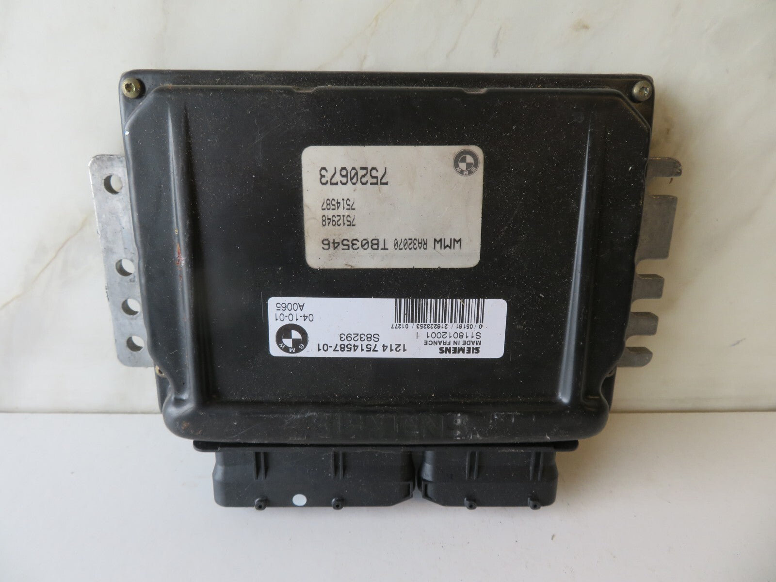 BMW MINI ONE R50 R52  ENGINE ECU 7520673 2001-2004 AMS124 SA