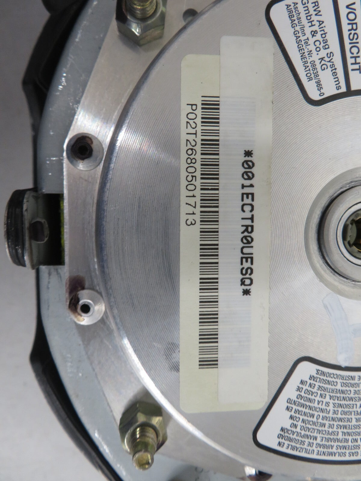 VOLKSWAGEN VW BEETLE STEERING WHEEL AIR BAG 1998-2005 1614-1