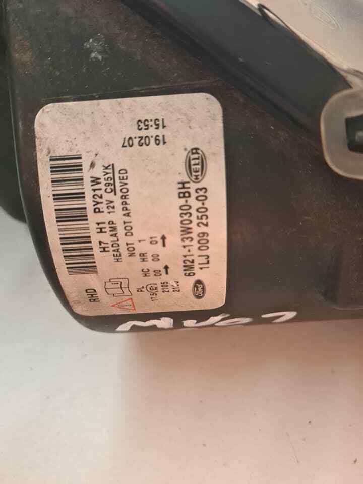 FORD GALAXY MK3 NS HEADLIGHT 6M21-13W030-BH 2007-2014 MV07 (SEE PHOTOS)