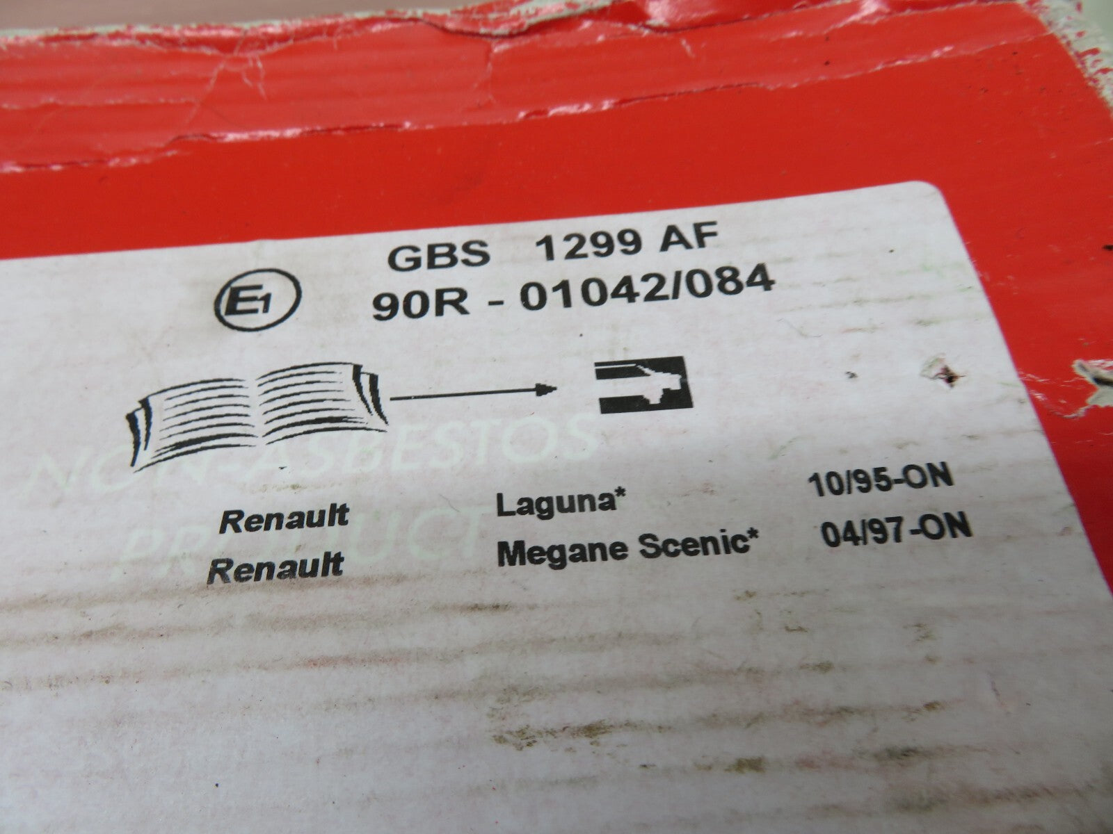 REAR BRAKE SHOES FOR RENAULT LAGUNA MEGANE SCENIC UNIPART GBS1299AF 1998-2001