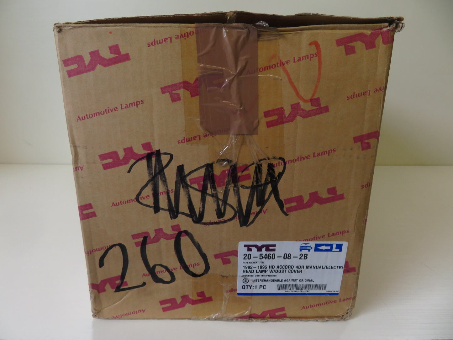 NS PASSENGER HEADLIGHT DEPO 20-5460-08-2B FITS HONDA ACCORD 1992-1995 #LMS1