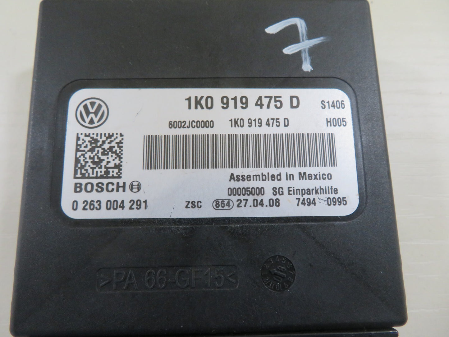 VOLKSWAGEN VW TOURAN REAR PARKING SENSOR MODUE 1K0919475D 2003-2009 1347-7