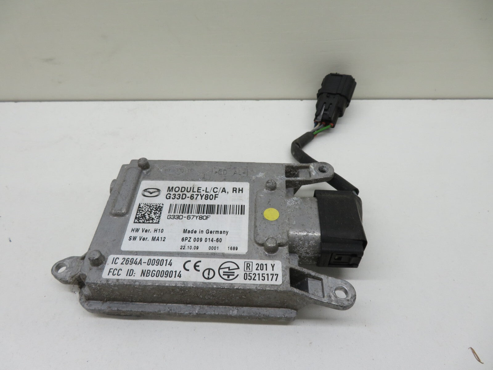 MAZDA CX7 OS DRIVER BLIND SPOT MODULE G33D-67Y80F 2008-2012 1629-15