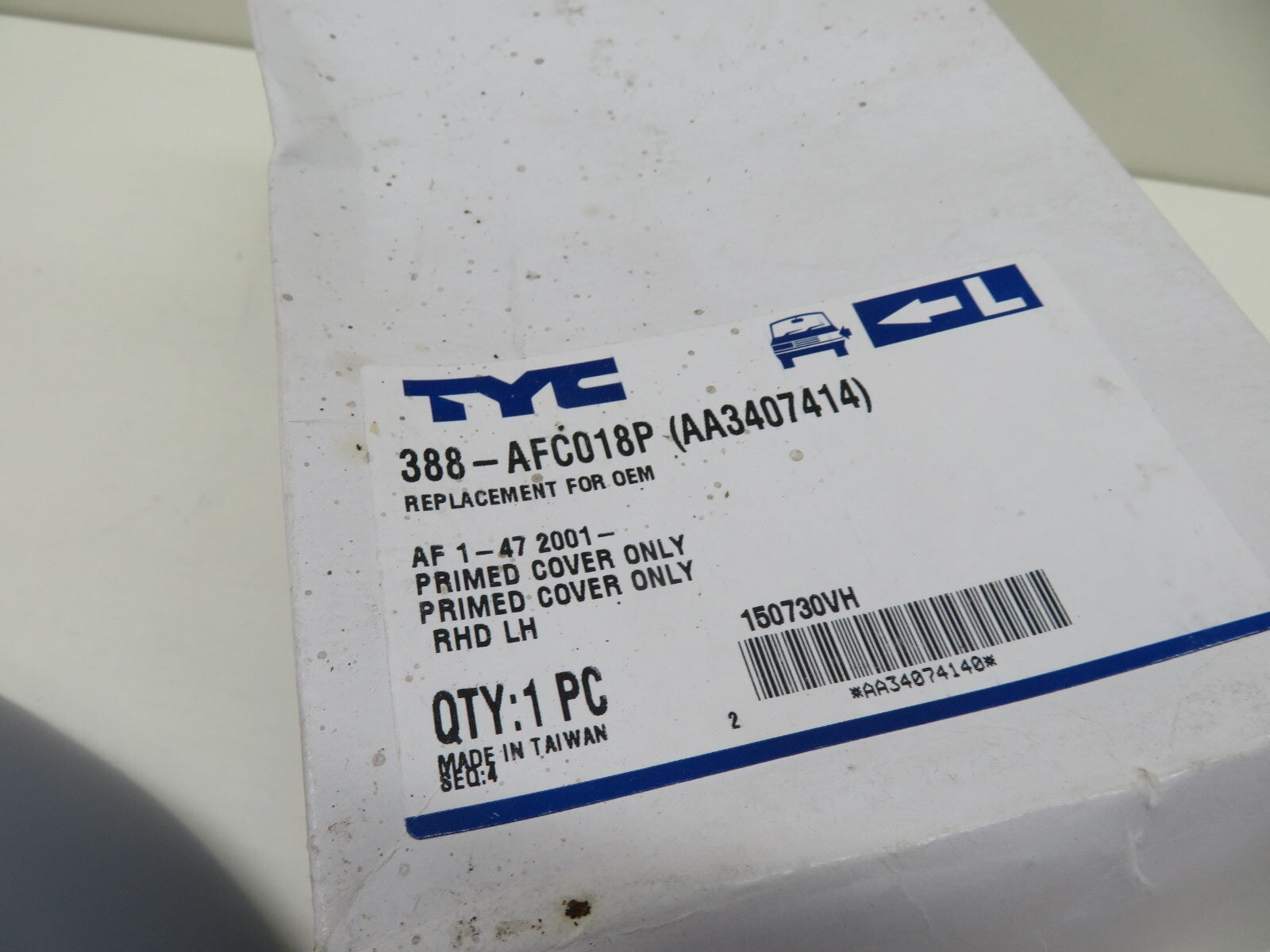 NS PASSENGER DOOR WING MIRROR COVER FOR ALFA 147 AA3407414 2000-2010