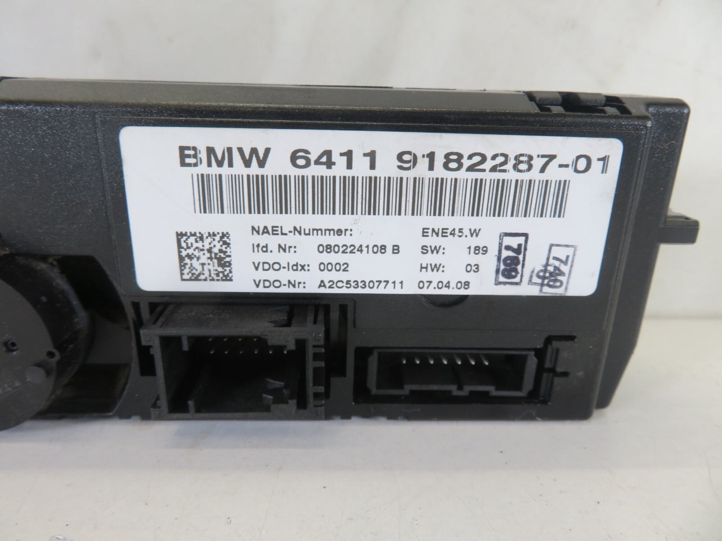 BMW 1 SERIES E88 HEATER CLIMATE CONTROLS 9182287 2007-2013 A1218-6