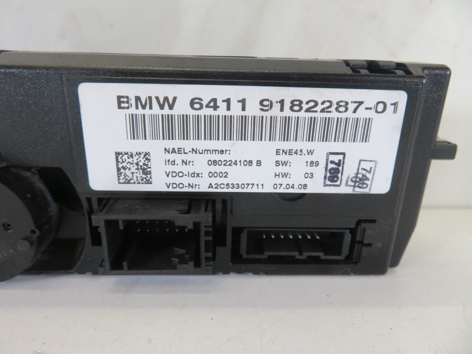 BMW 1 SERIES E88 HEATER CLIMATE CONTROLS 9182287 2007-2013 A1218-6