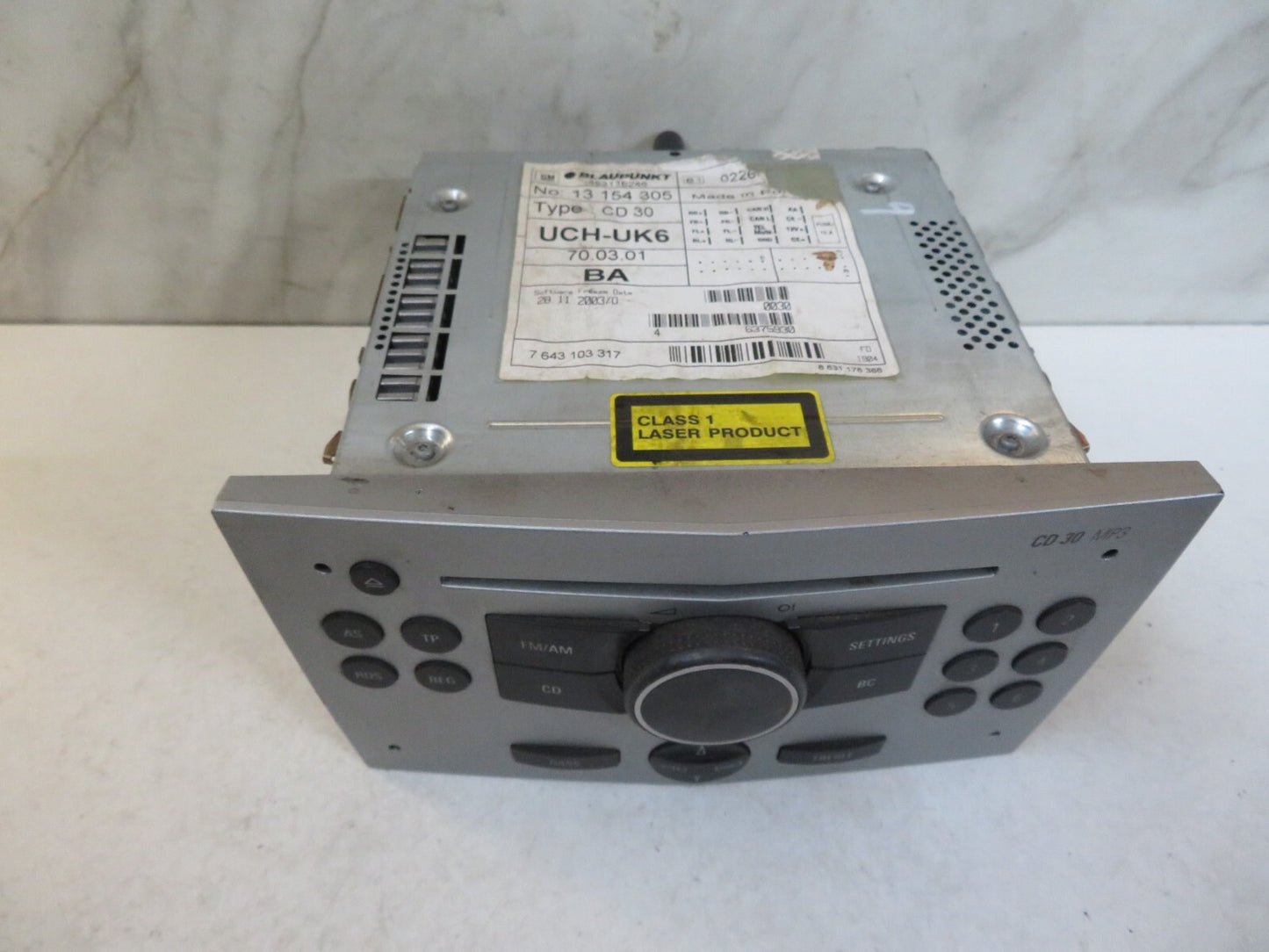 VAUXHALL ASTRA H RADIO CD HEAD UNIT 13154305 2001-2014 MIX1500-9