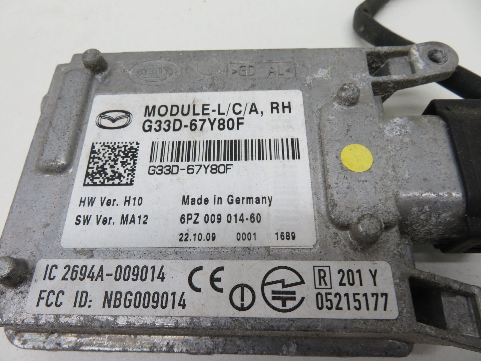 MAZDA CX7 OS DRIVER BLIND SPOT MODULE G33D-67Y80F 2008-2012 1629-15