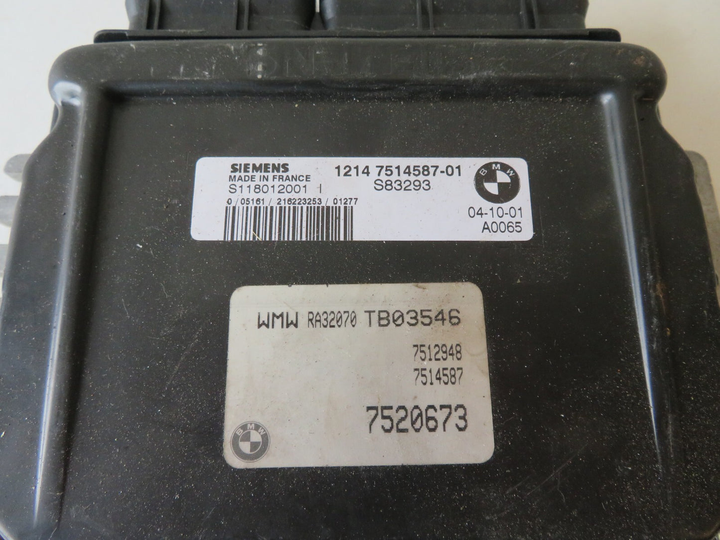 BMW MINI ONE R50 R52  ENGINE ECU 7520673 2001-2004 AMS124 SA
