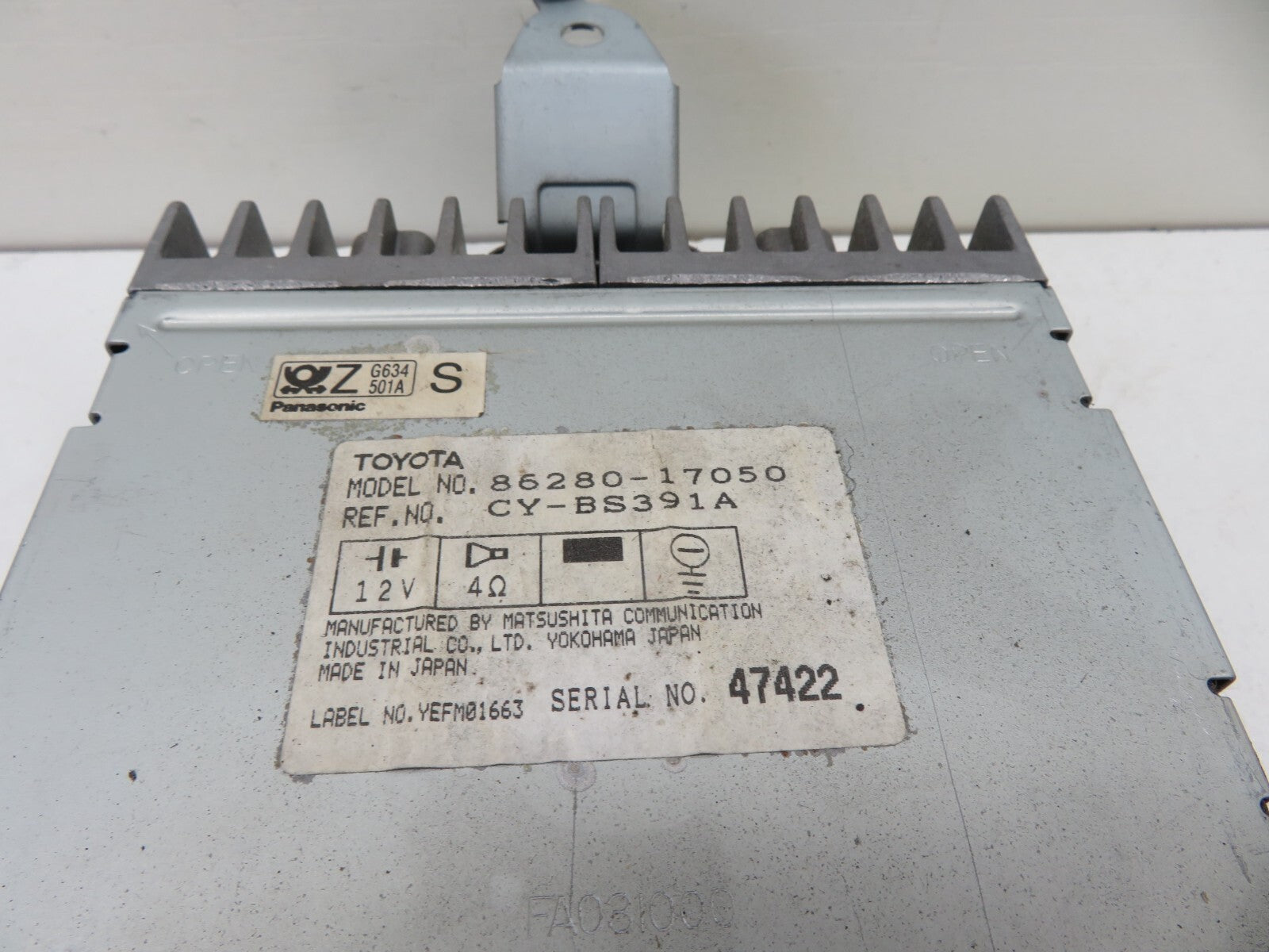 TOYOTA MR2 MK2 SW20 SUBWOOFER AMPLIFIER 86280-17050 1992-1995 0700