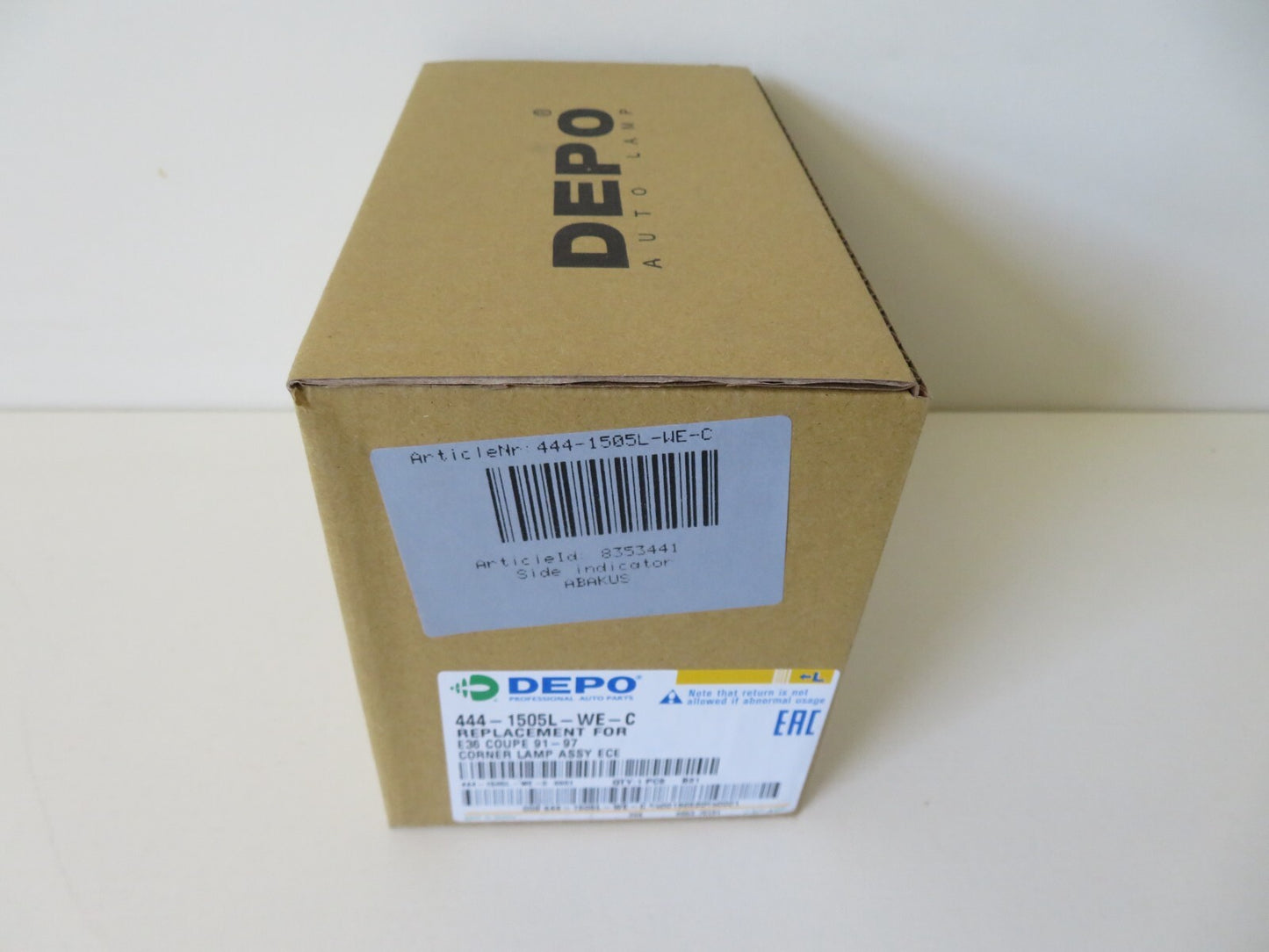 NS PASSENGER FRONT INDICATOR LIGHT FOR BMW E36 COUPE 444-1505L-WE-C 1991-1998