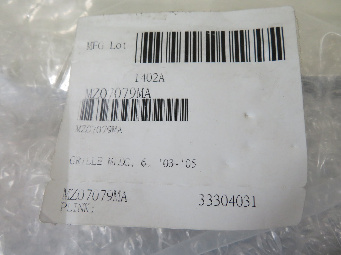 FRONT UPPER GRILLE CHROME TRIM FOR MAZDA 6 MZ0492305 2002-2008