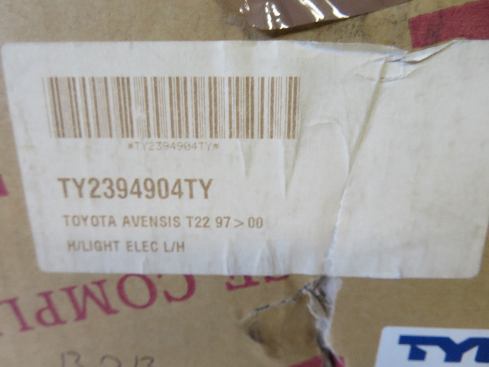 NS PASSENGER LH HEADLIGHT TYC 20-5458-08-2B FOR TOYOTA AVENSIS 1997-2000 #RMS