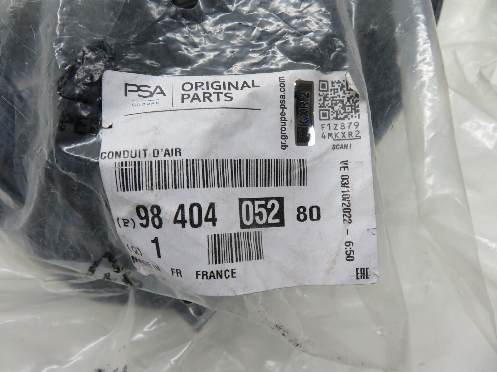 PEUGEOT 208 MK2 P21 HEATER AIR CHANNEL 9840405280