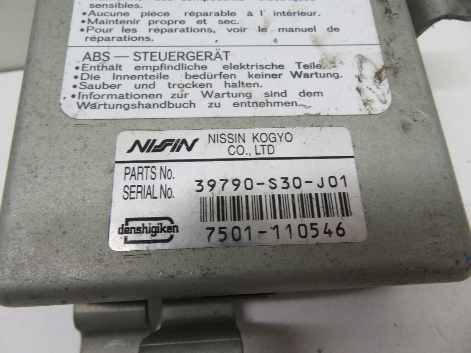 HONDA PRELUDE ABS CONTROL MODULE ECU 39790-s30-j01 1992-1996 SA 1