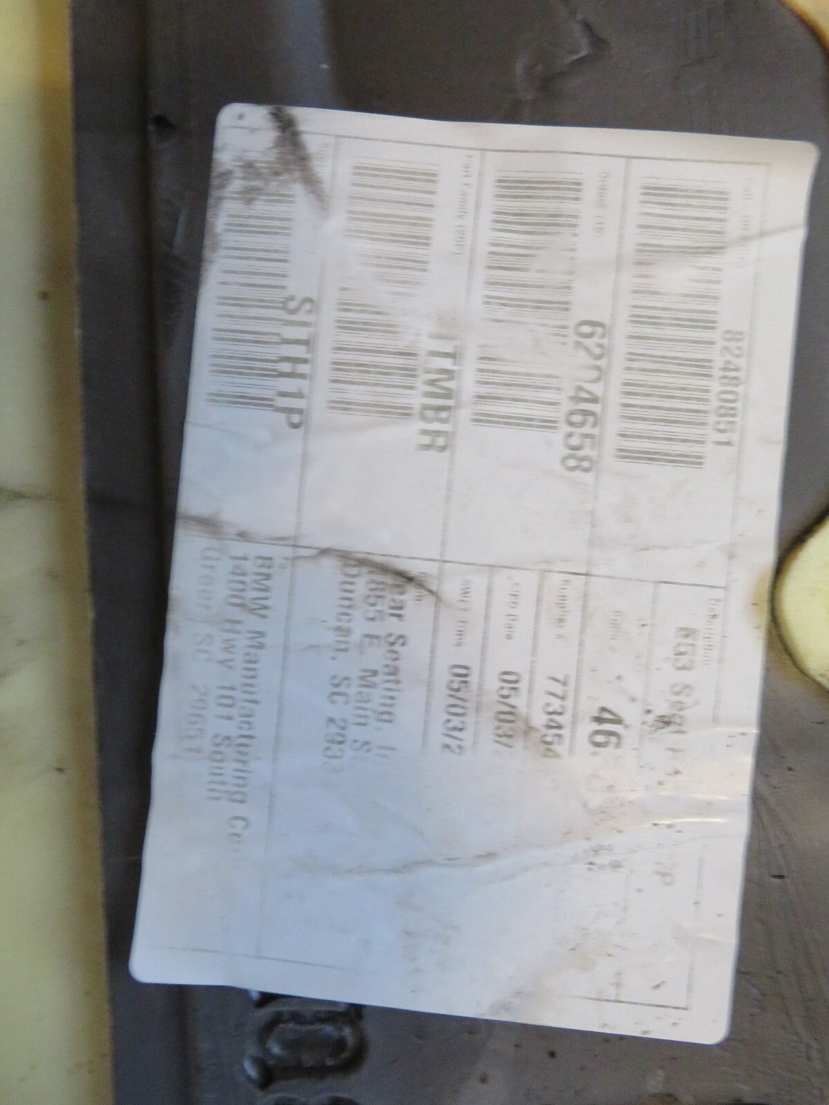 BMW X5 E53 REAR LEATHER SEAT BASE BEIGE CREAM 2000-2006