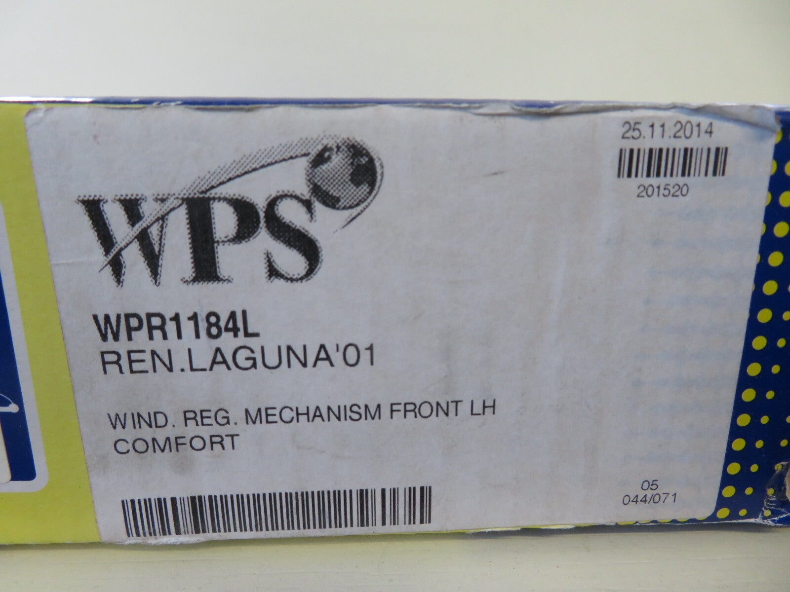 NSF PASSENGER LH WINDOW REGULATOR FOR RENAULT LAGUNA 5DR 2001-2007 WPR1184L