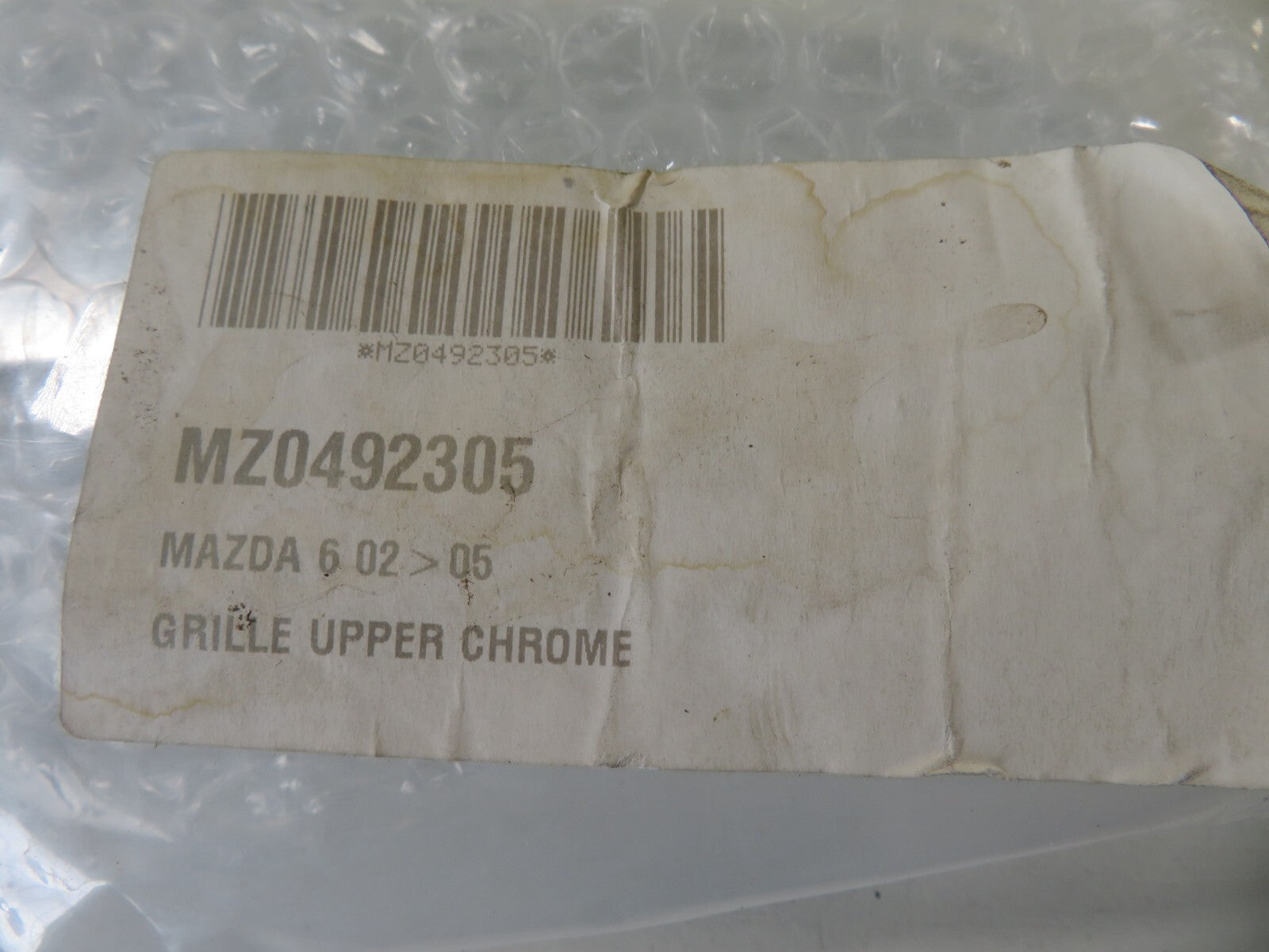 FRONT UPPER GRILLE CHROME TRIM FOR MAZDA 6 MZ0492305 2002-2008