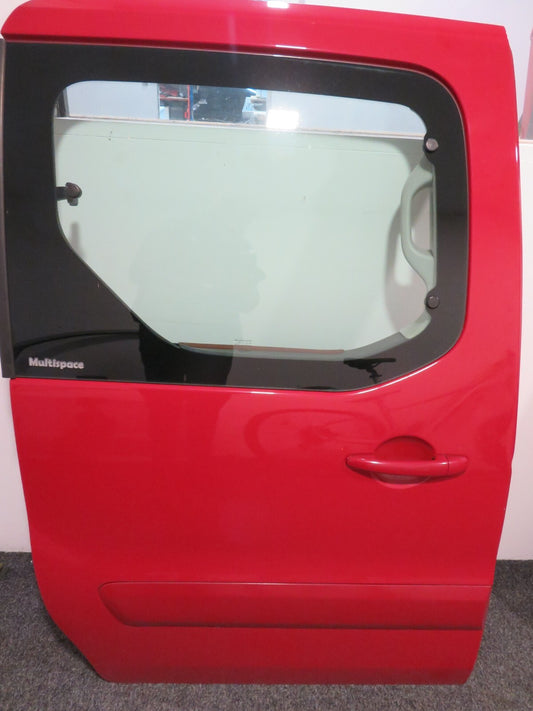 CITROEN BERLINGO OS DRIVER REAR SLIDING DOOR RED MULTISPACE 2008-2018