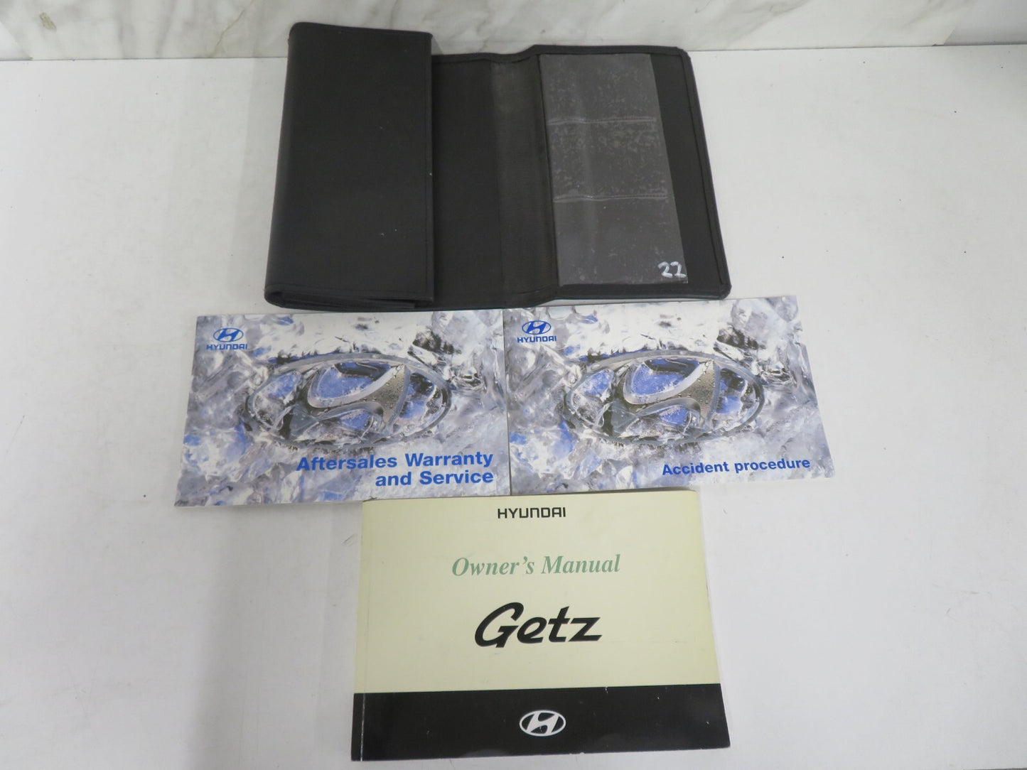 HYUNDAI GETZ OWNERS MANUAL WITH FOLDER 2002-2005 1234-22
