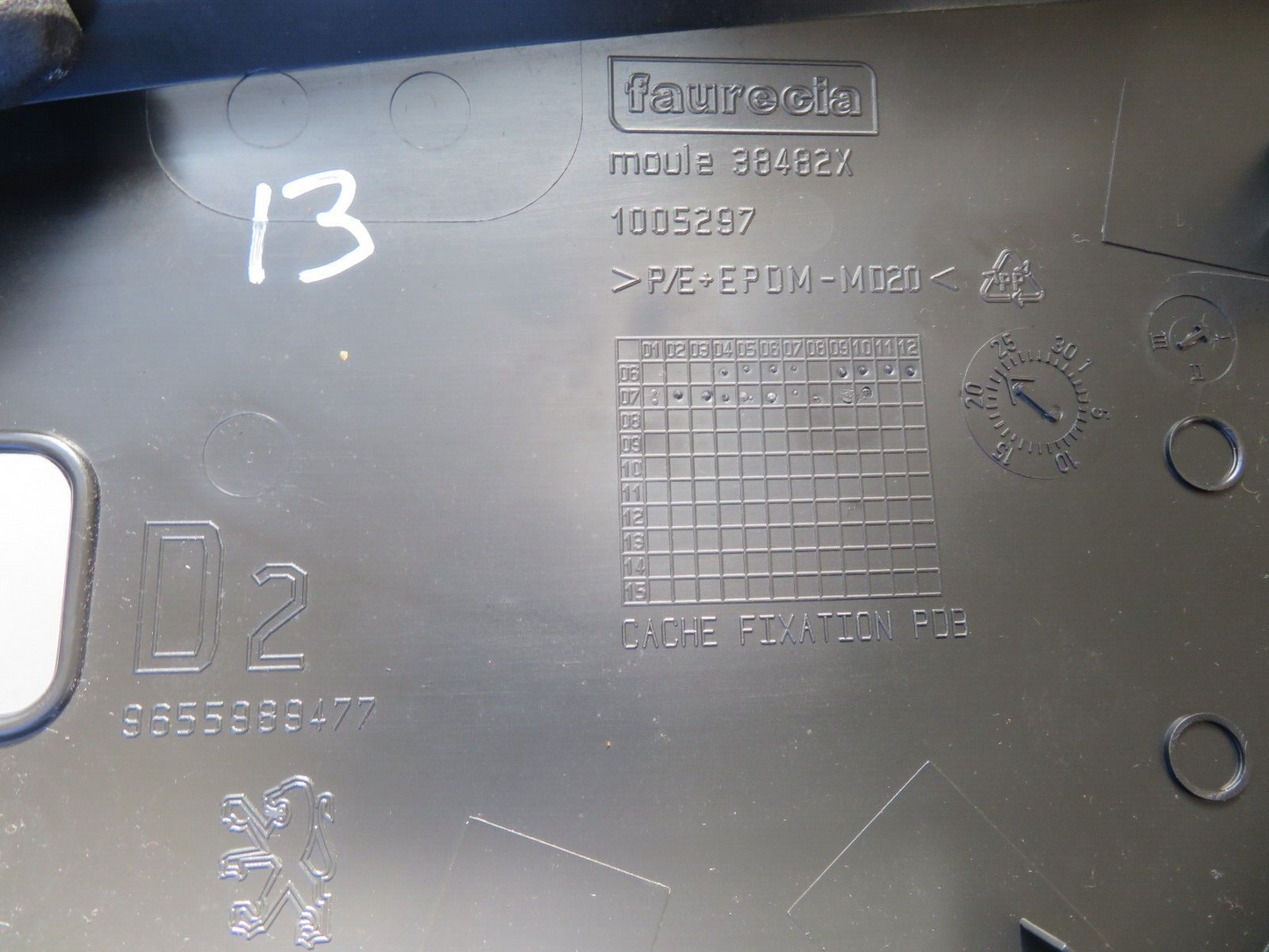 PEUGEOT 308 OS DRIVER SIDE DASHBOARD END TRIM 9655989477 2007-2013 1349-13