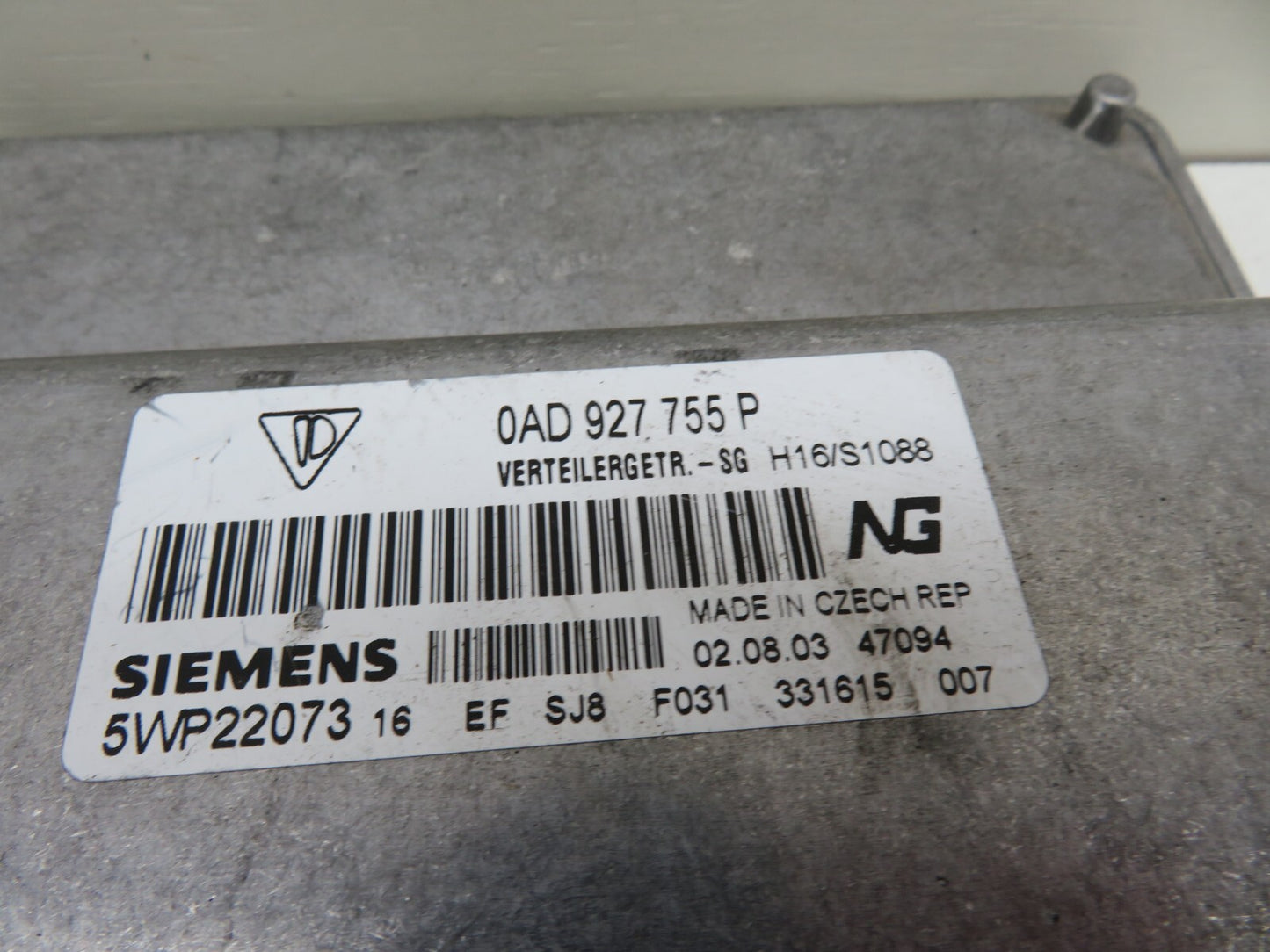 PORSCHE CAYENNE S 955 V8 TRANSFER BOX ECU 0AD927755P 2001-2006 SA 1