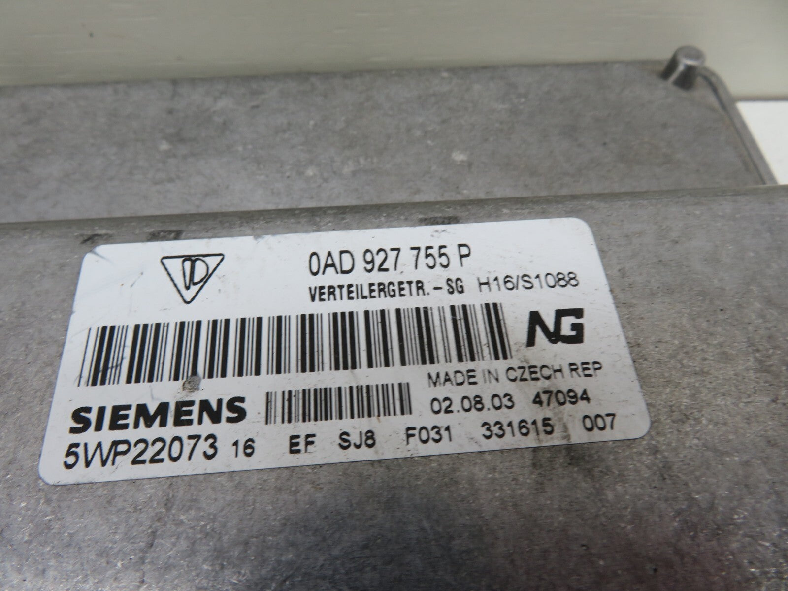 PORSCHE CAYENNE S 955 V8 TRANSFER BOX ECU 0AD927755P 2001-2006 SA 1