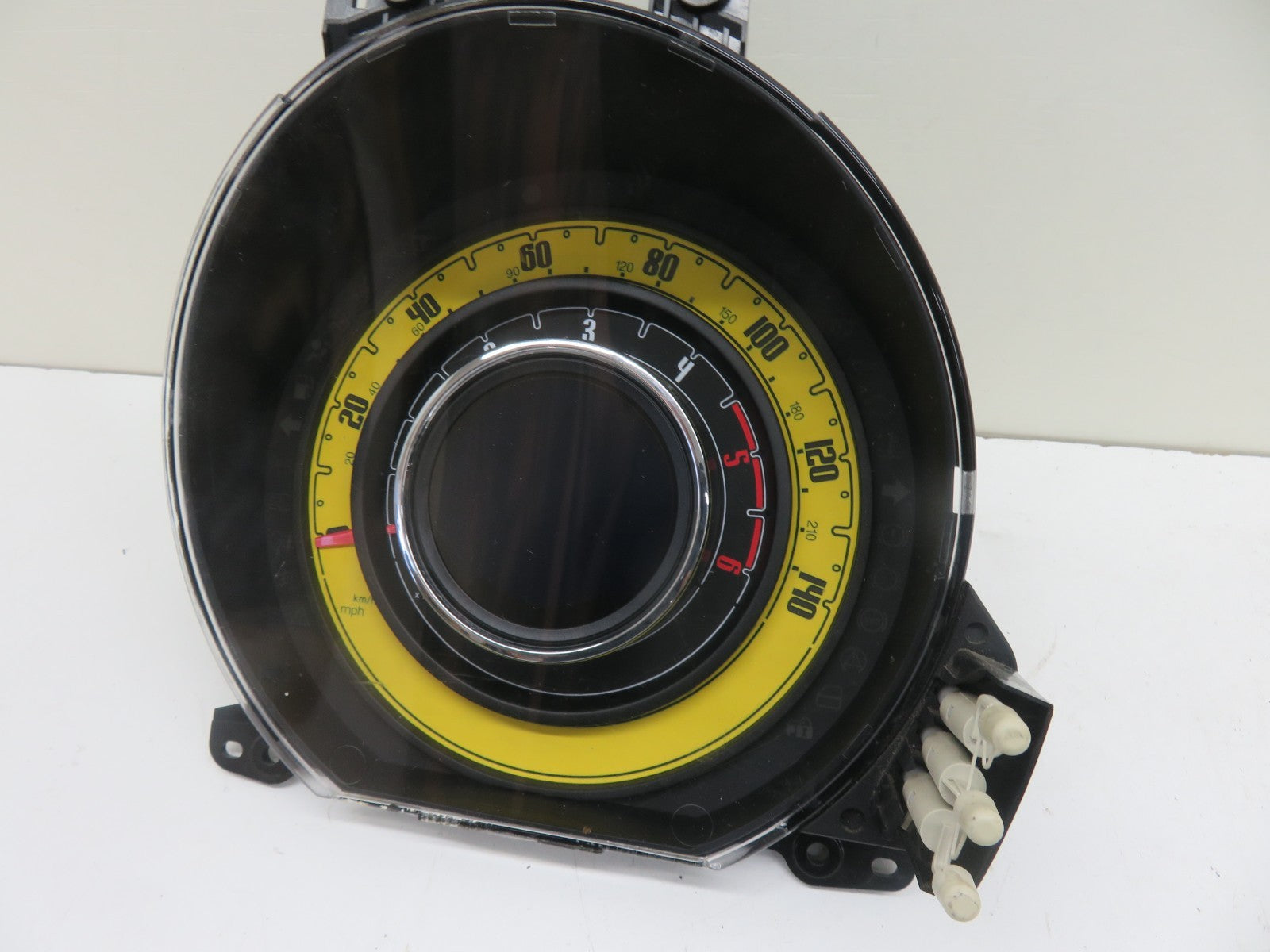 FIAT 500 1.2 PETROL INSTRUMENT SPEEDO CLUSTER DIESEL EDITION YELLOW FACE 2010-13