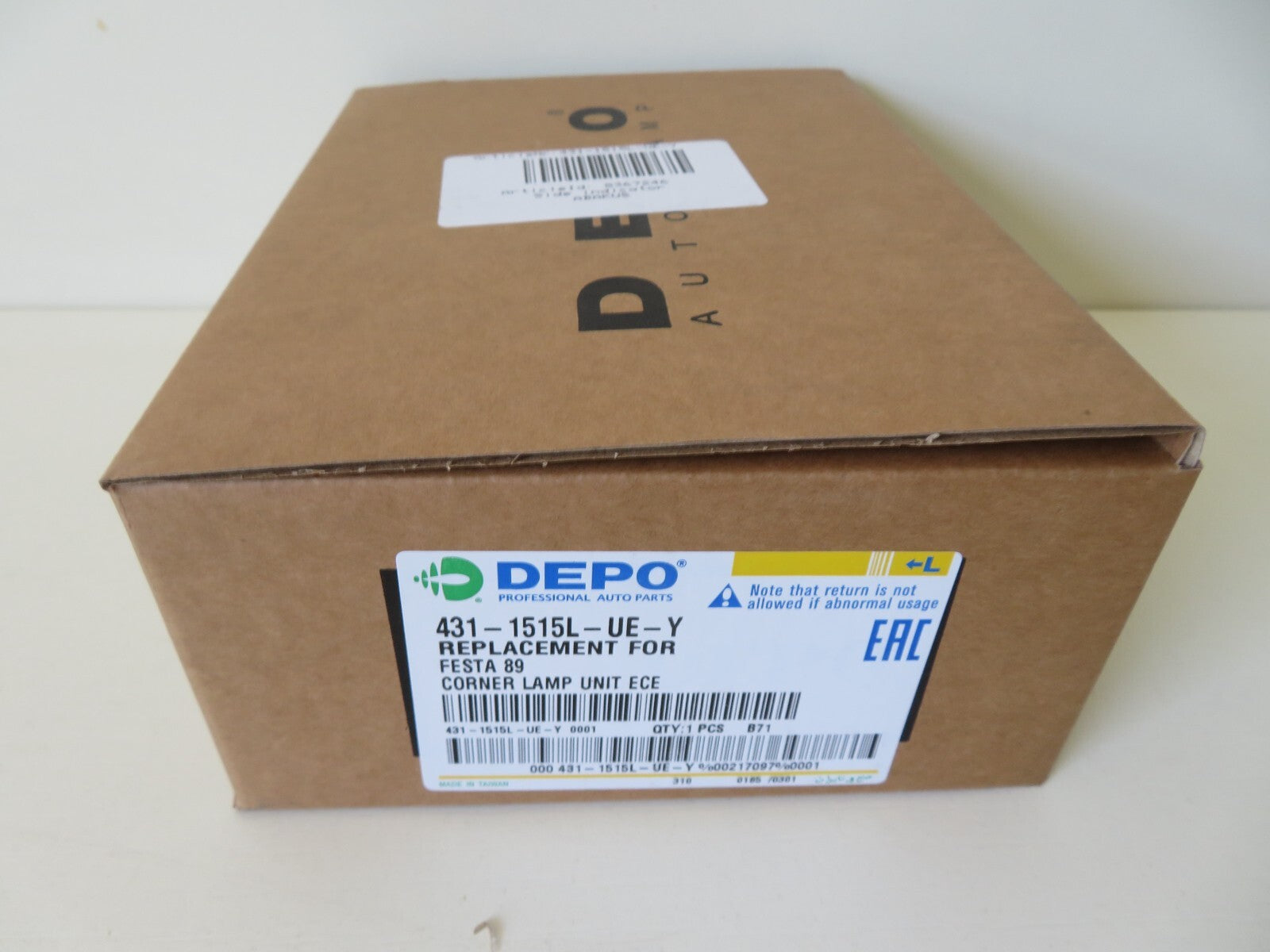 NS PASSENGER FRONT INDICATOR LIGHT FOR FORD FIESTA 1989-1997 431-1515L-UE-Y