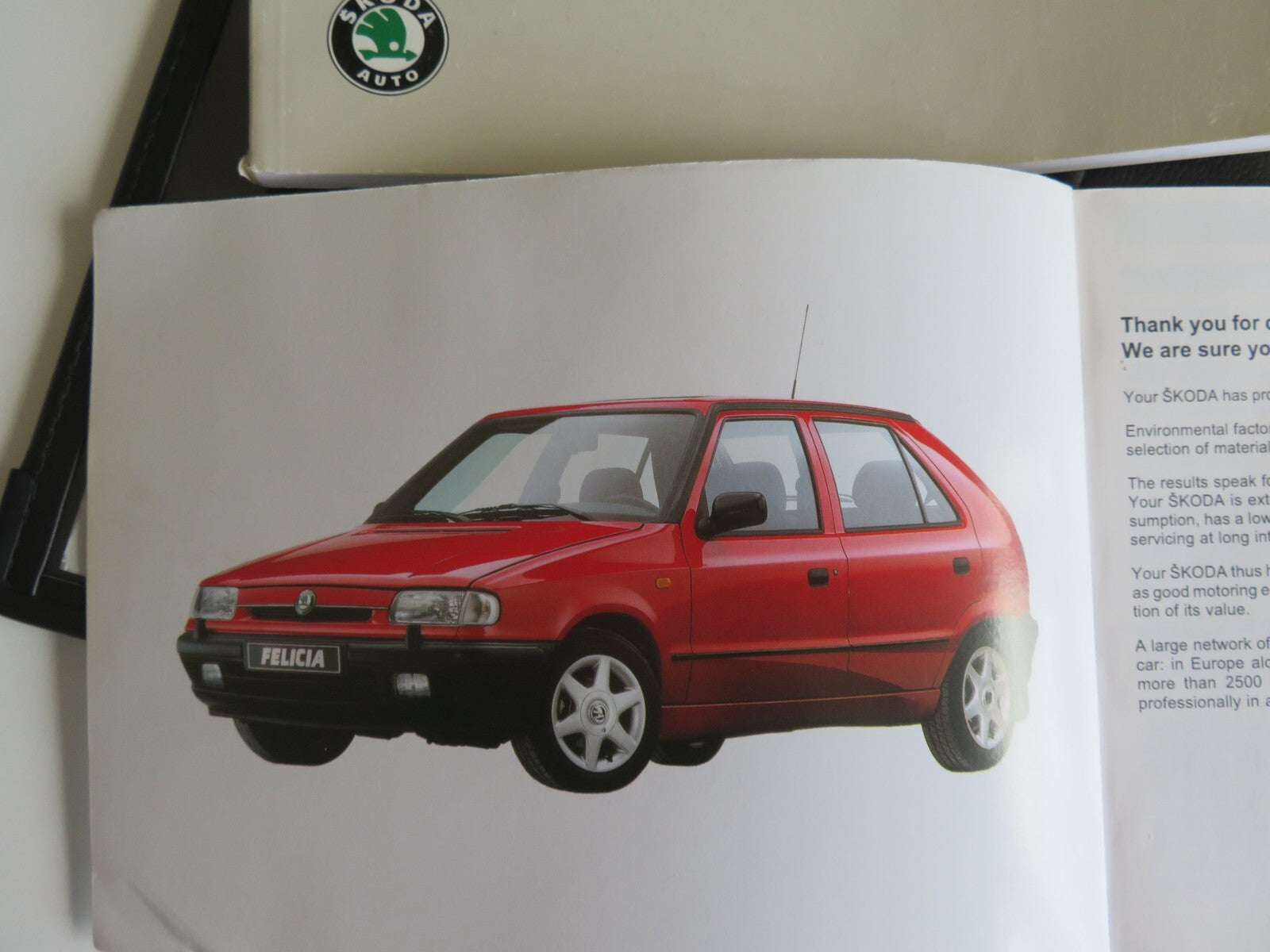 SKODA FELICA OWNERS MANUAL WITH FOLDER 1997-2001 HM1-25