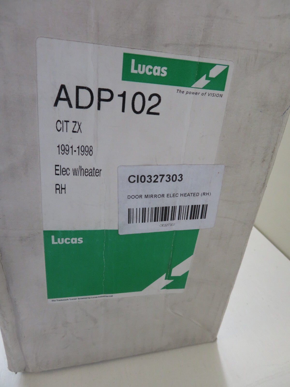 OS DRIVER RH DOOR WING MIRROR FOR CITROEN ZX 1991-1998 ADP102