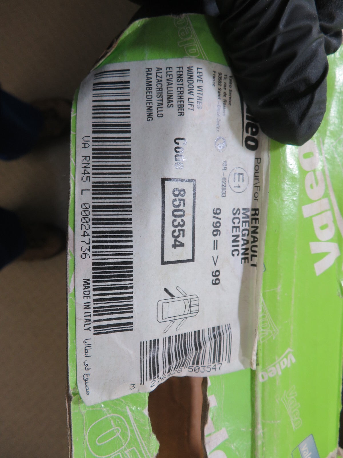 NSR LEFT REAR WINDOW REGULATOR MOTOR VALEO FITS RENAULT MEGANE SCENIC 96-01 #RST