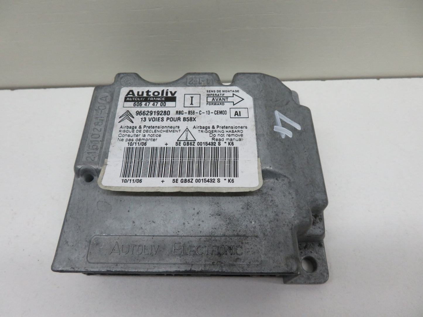 CITROEN C4 GRAND PICASSO AIR BAG CONTROL MODULE 9662919280 2006-2010 1055