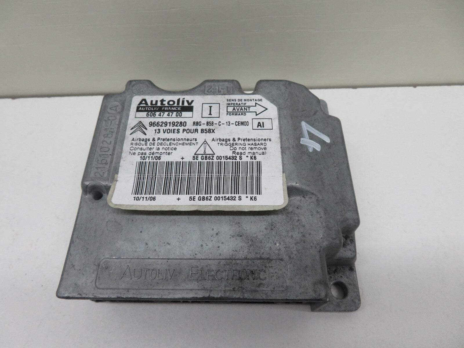 CITROEN C4 GRAND PICASSO AIR BAG CONTROL MODULE 9662919280 2006-2010 1055