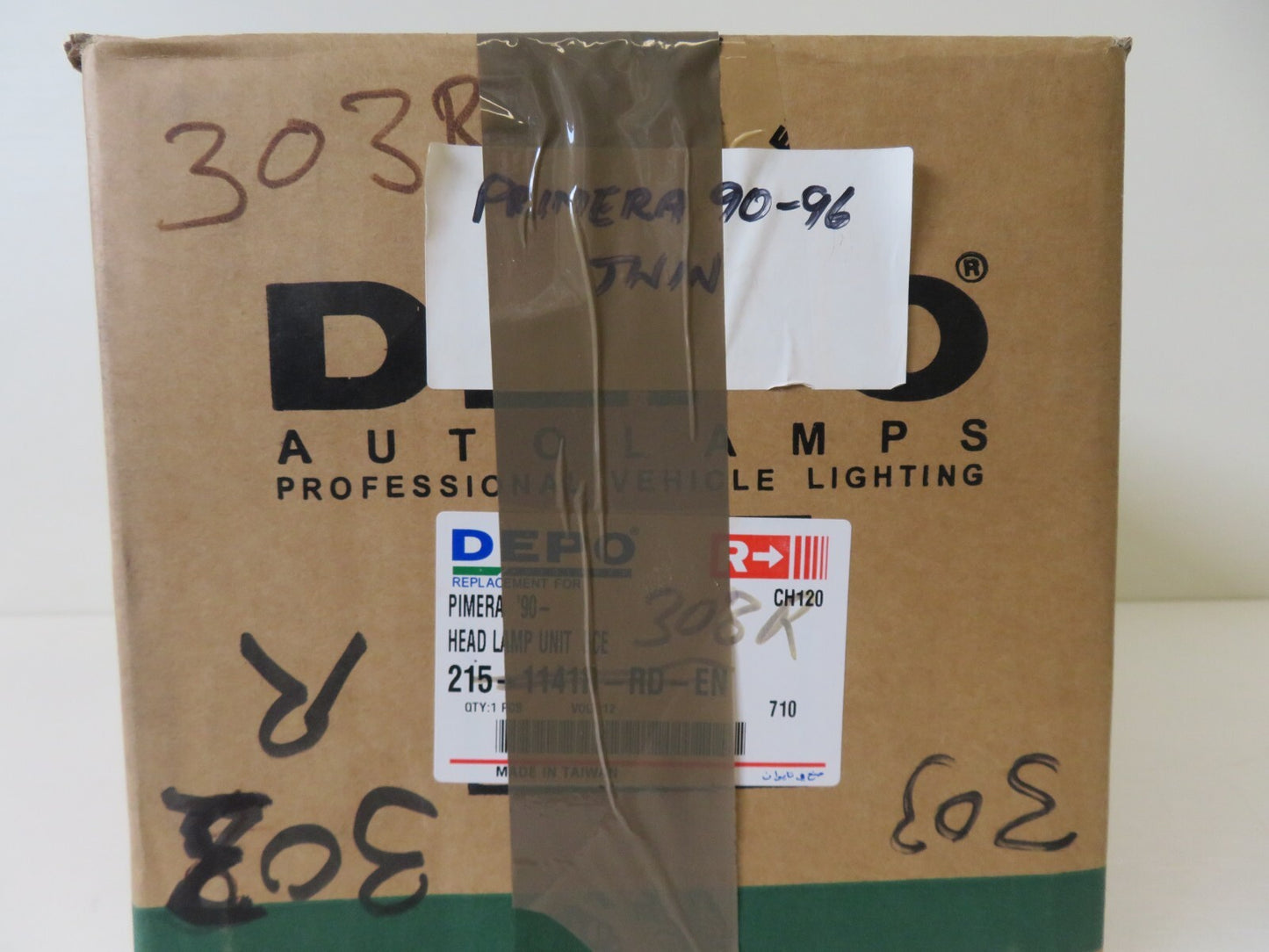 OS DRIVER RH DEPO HEADLIGHT FOR NISSAN PRIMERA 1996-1999 (SEE PHOTOS) 303R