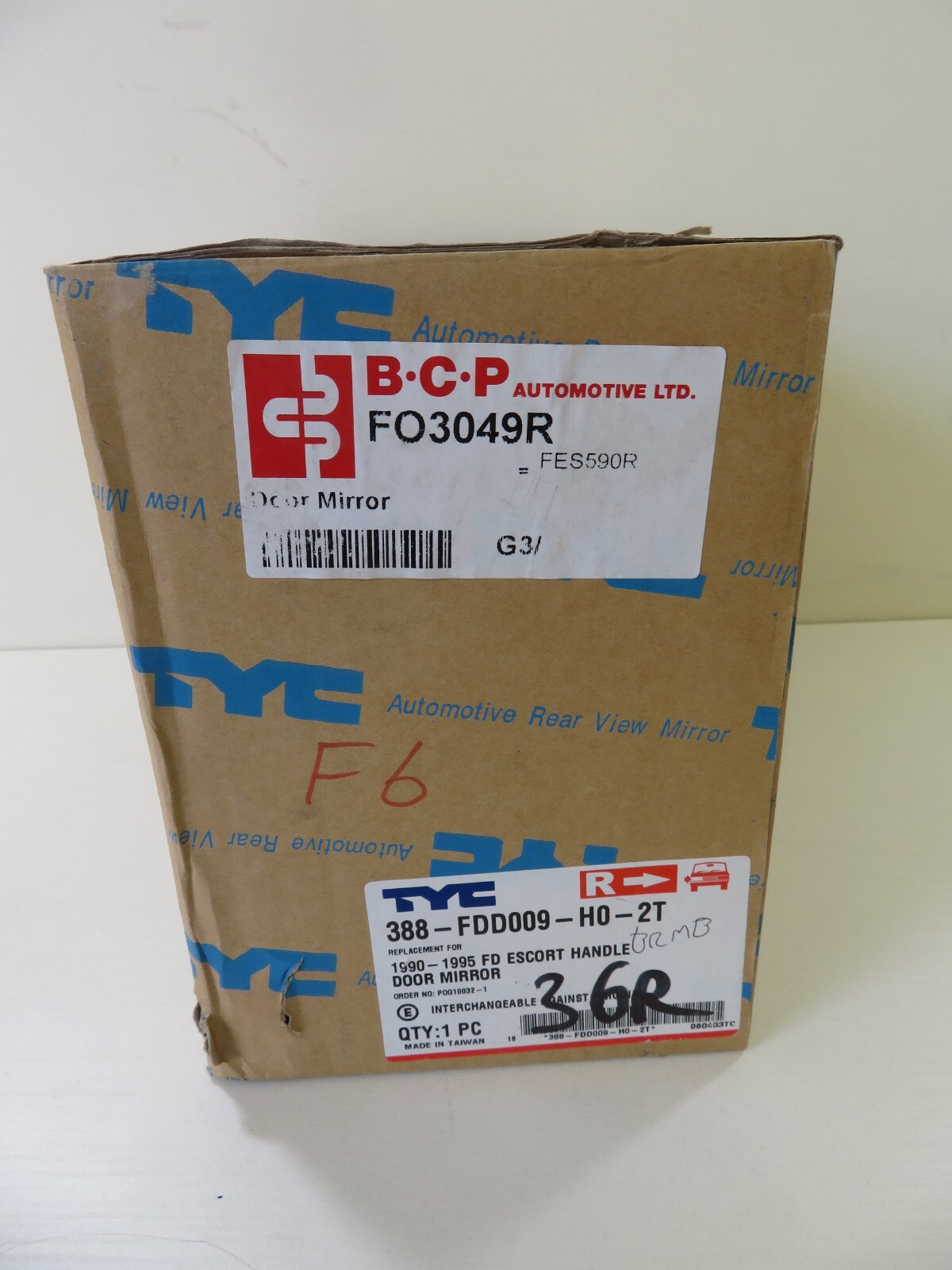 OS DRIVER RH DOOR WING MIRROR FOR FORD ESCORT 388-FD009-H0-2T 1990-1995 BRMB