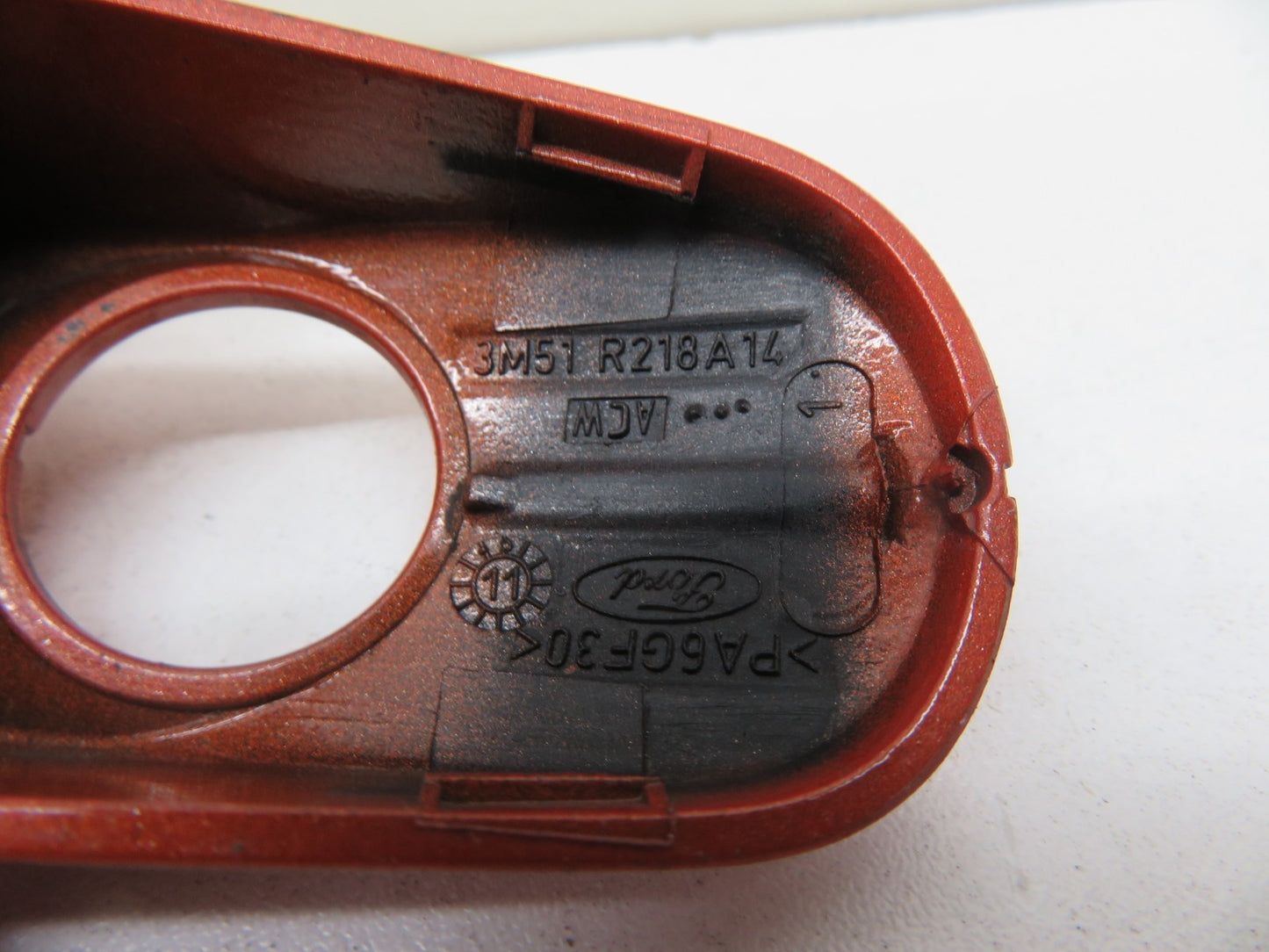 FORD C MAX OS DRIVER DOOR LOCK SURROUND TRIM ORANGE 2011-2015 1691-8